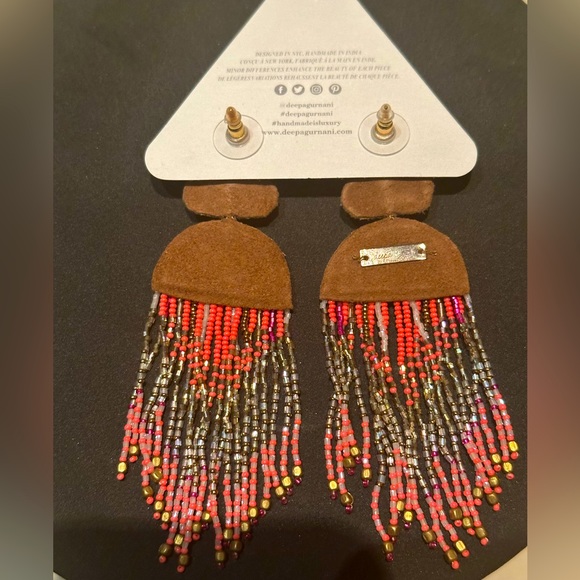 Deepa Gurnani NWT earrings.Hand-crafted by skilled Karigars (artisans).Stunning! - Picture 7 of 9